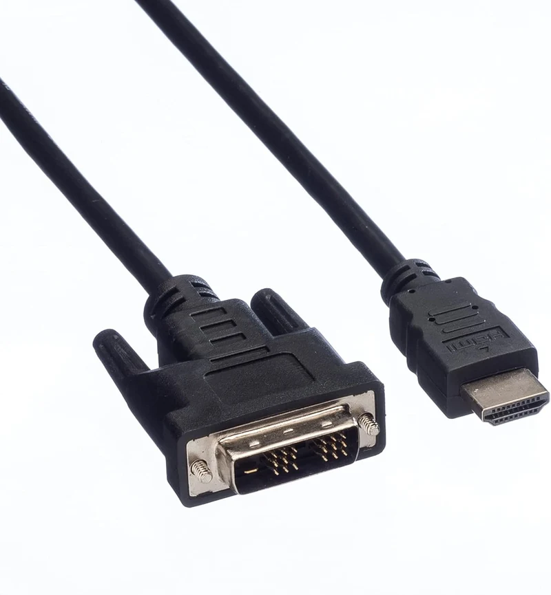 VALUE Kabel DVI (18+1) ST - HDMI ST, schwarz, 5 m, 5 m