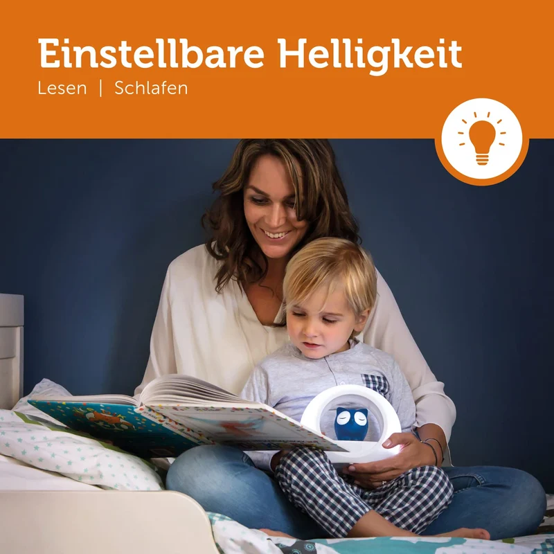 ZAZU Lou Eulen-Nachtlicht - Vertreibt Dunkelheit, Automatische Abschaltung, Weinsensor, Einstellbare