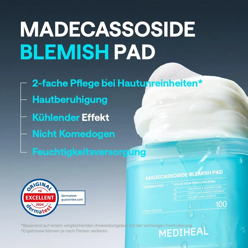 Mediheal Madecassoside Blemish Pad Quadratische Wattepads Mit Centella Asiatica Und Madecassoside, 1