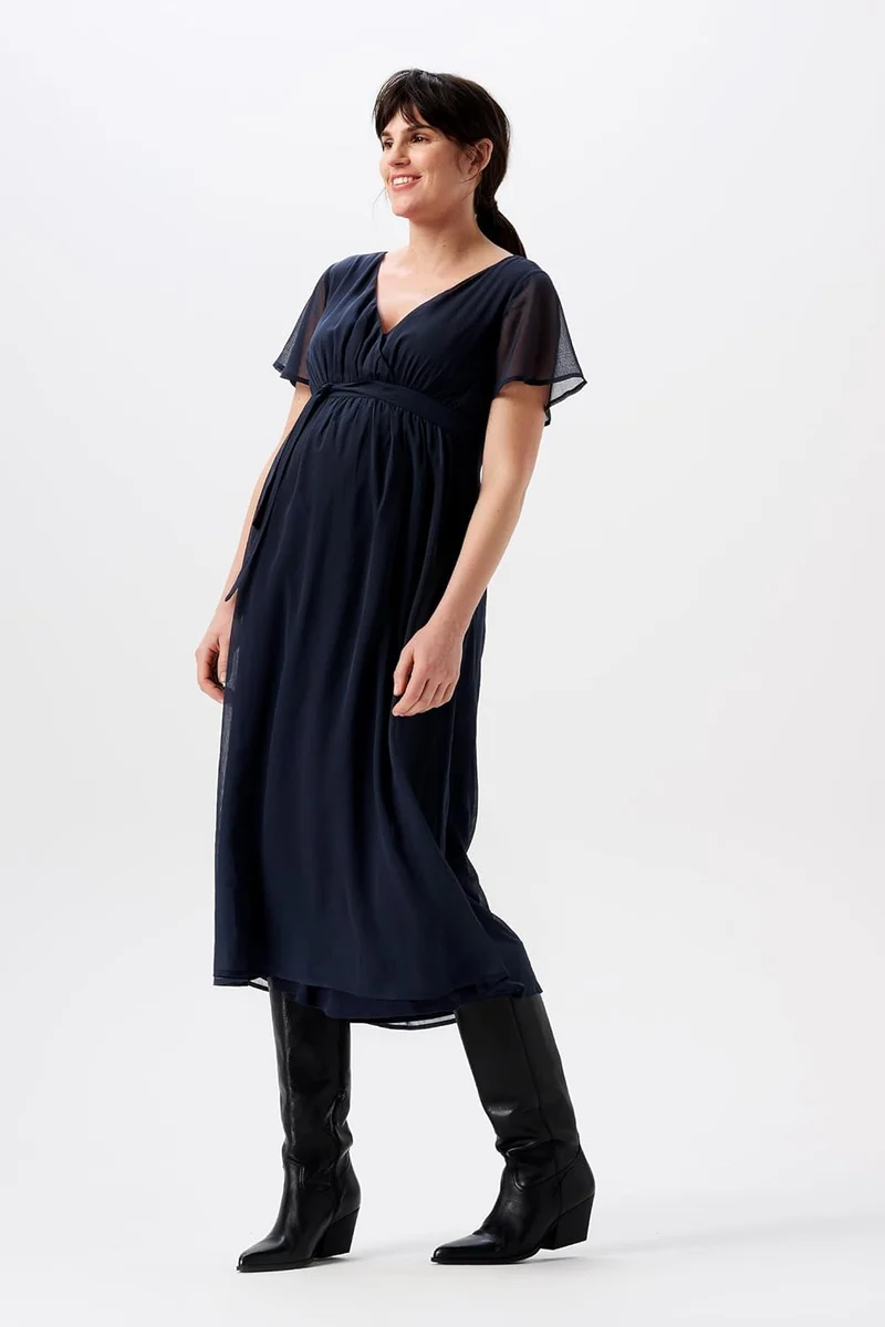 Noppies Damen Amelie Maxi Dress Ss Kleid XL Night - N146, XL Night - N146