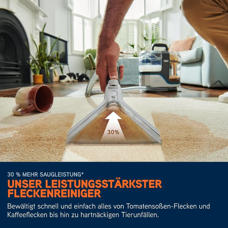 Vax SpotWash Max Duo Fleckenreiniger Leistungsstarker Teppich-und Polsterreiniger Gerät mit SpinScru