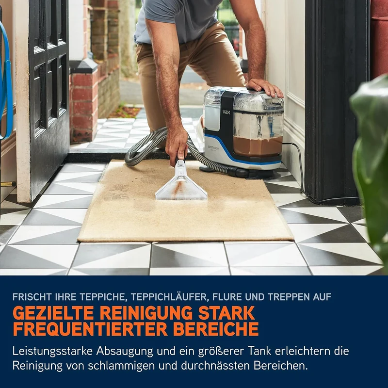 Vax SpotWash Max Duo Fleckenreiniger Leistungsstarker Teppich-und Polsterreiniger Gerät mit SpinScru
