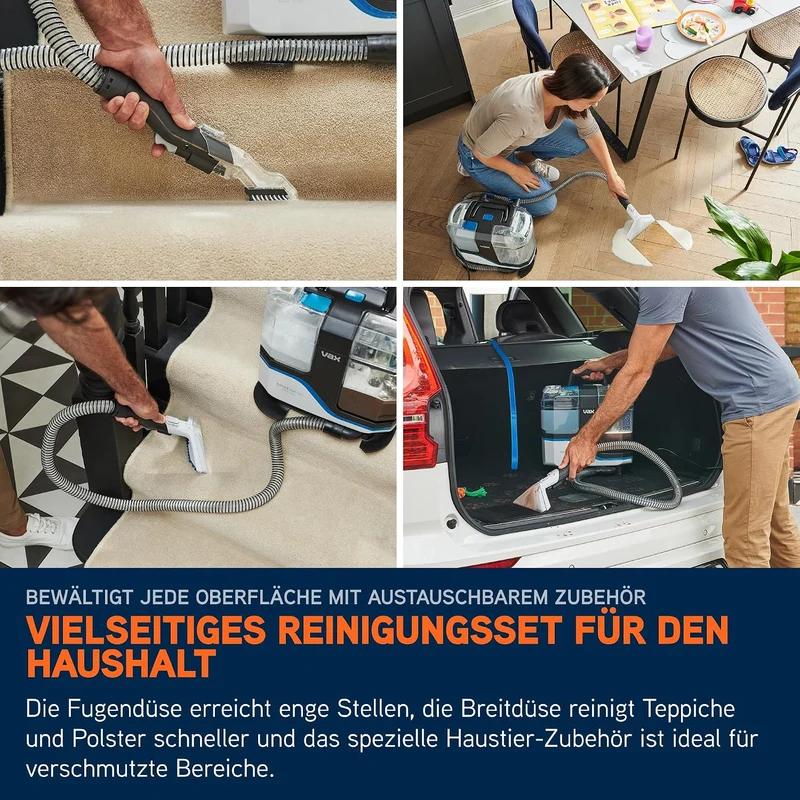 Vax SpotWash Max Duo Fleckenreiniger Leistungsstarker Teppich-und Polsterreiniger Gerät mit SpinScru
