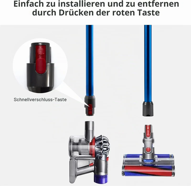 Cheerhom Teleskoprohr für Dyson, Verlängerungsrohr Kompatibel für Dyson V7 V8 V10 V11 V15, 73 cm Sta