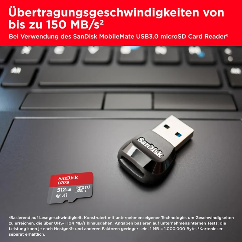 Action Cam,4K 30fps Ultra HD, 30m 100Fuss wasserdichte Unterwasserkamera & SanDisk Ultra Android mic