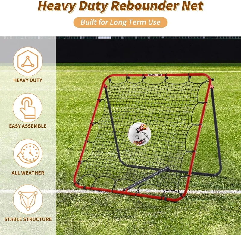 KAIHAOWIN Rebounder für Fussball 120 ×180 cm|120 ×120 cm，Fussball Rebounder Metall mit Verstellbarem