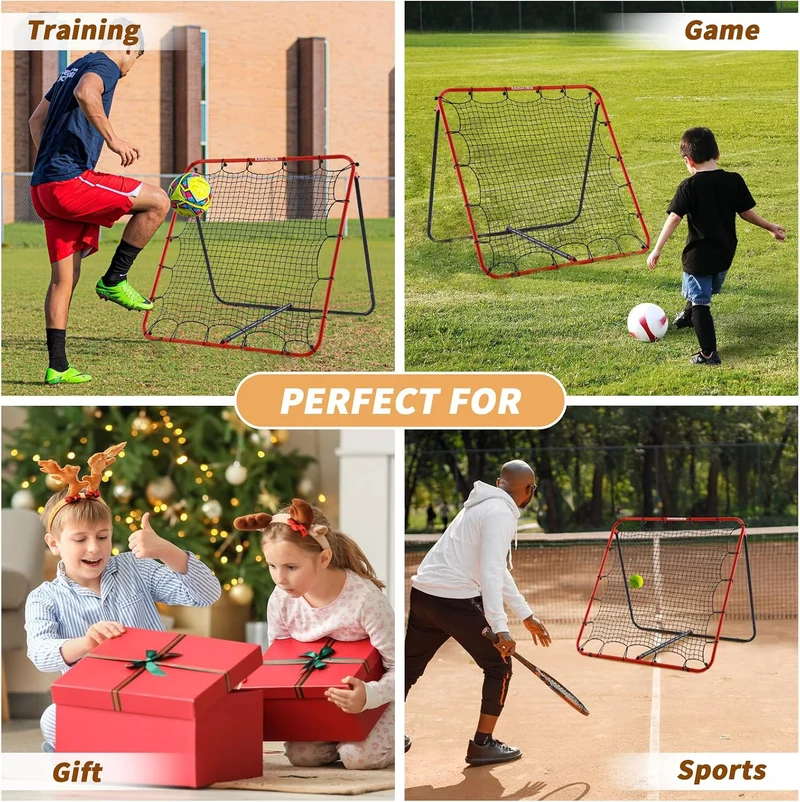 KAIHAOWIN Rebounder für Fussball 120 ×180 cm|120 ×120 cm，Fussball Rebounder Metall mit Verstellbarem