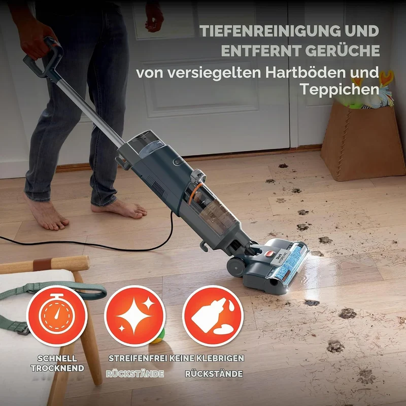 Shark WD161 HydroVac MessMaster Nass- und Trockensauger mit Kabel, 3-in-1-Multiflächen-Staubsauger u