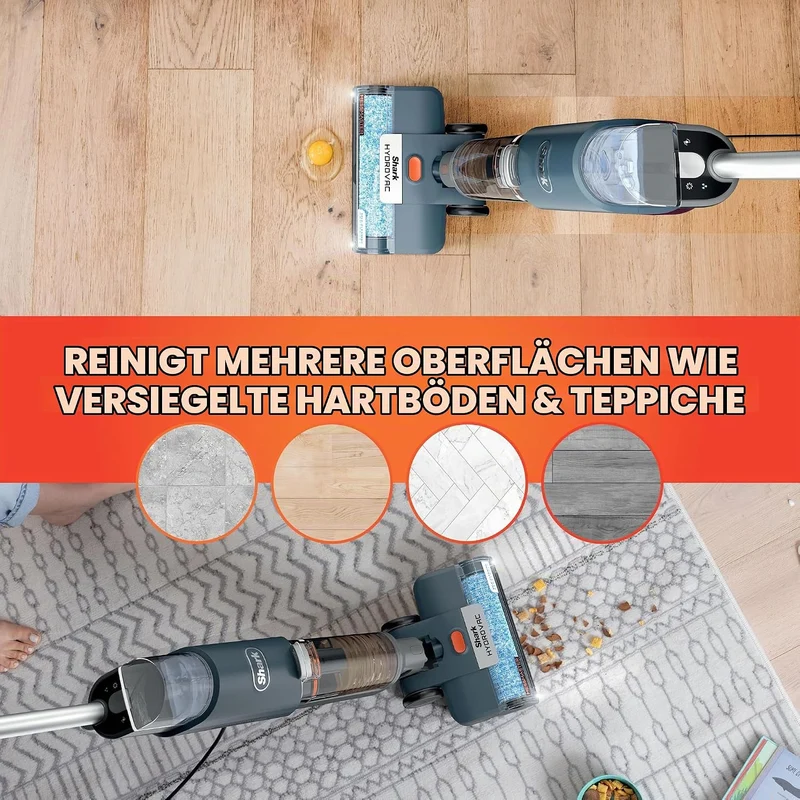 Shark WD161 HydroVac MessMaster Nass- und Trockensauger mit Kabel, 3-in-1-Multiflächen-Staubsauger u