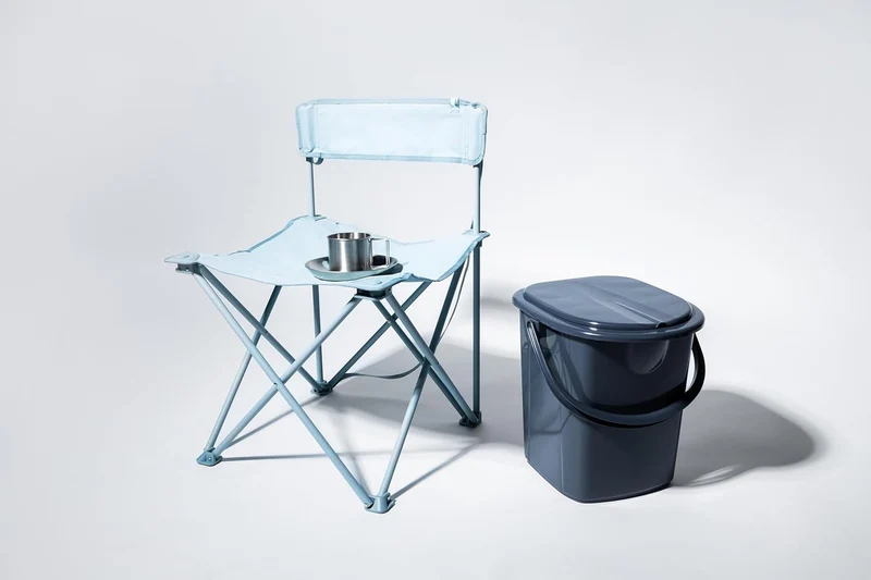 BranQ - Home essential, zu 100% aus recyceltem Material hergestellt, Ökologisch, Mobile Campingtoile