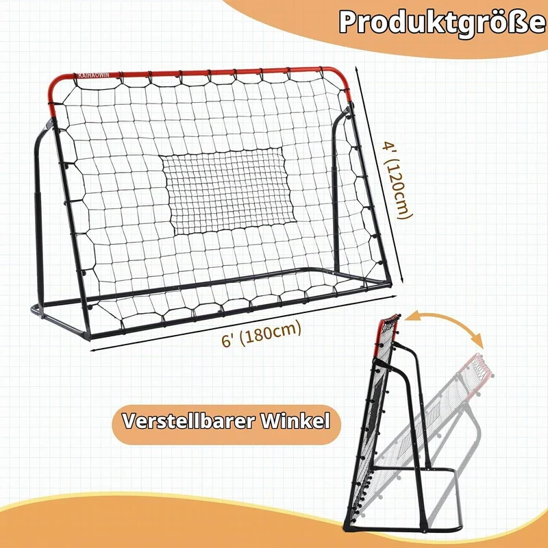 KAIHAOWIN Rebounder für Fussball 120 ×180 cm|120 ×120 cm，Fussball Rebounder Metall mit Verstellbarem