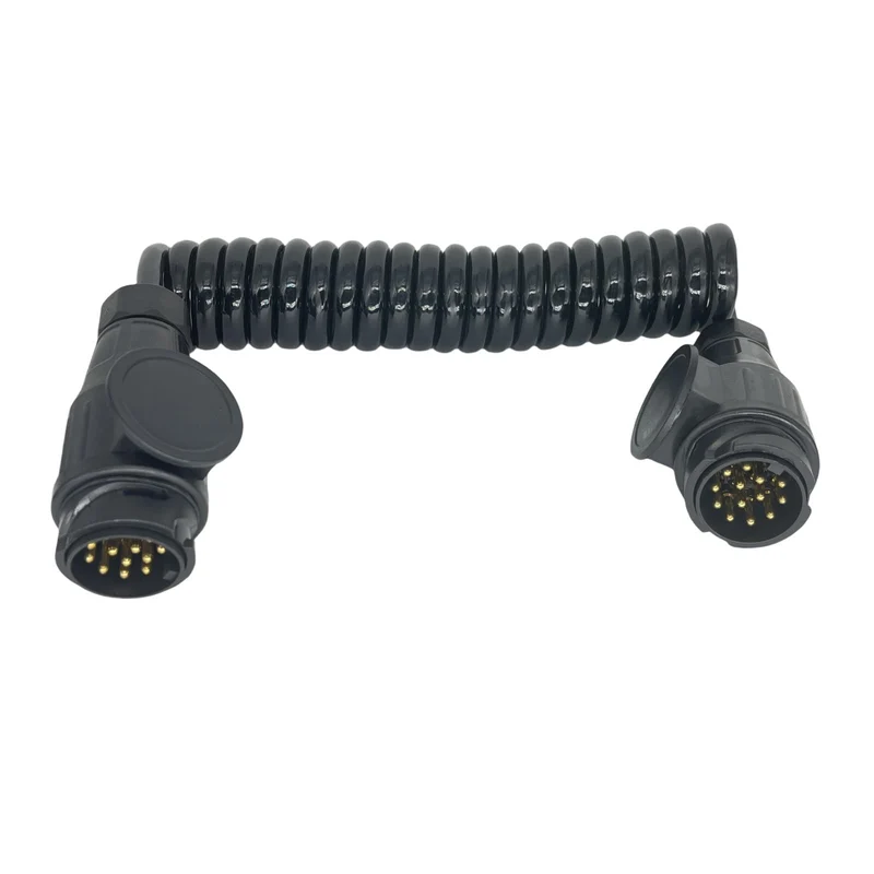 Sepzlly Spiralkabel Verlängerungskabel, 13-polig auf 13 Polig Adapter Stecker Männlich Stecker Verbi