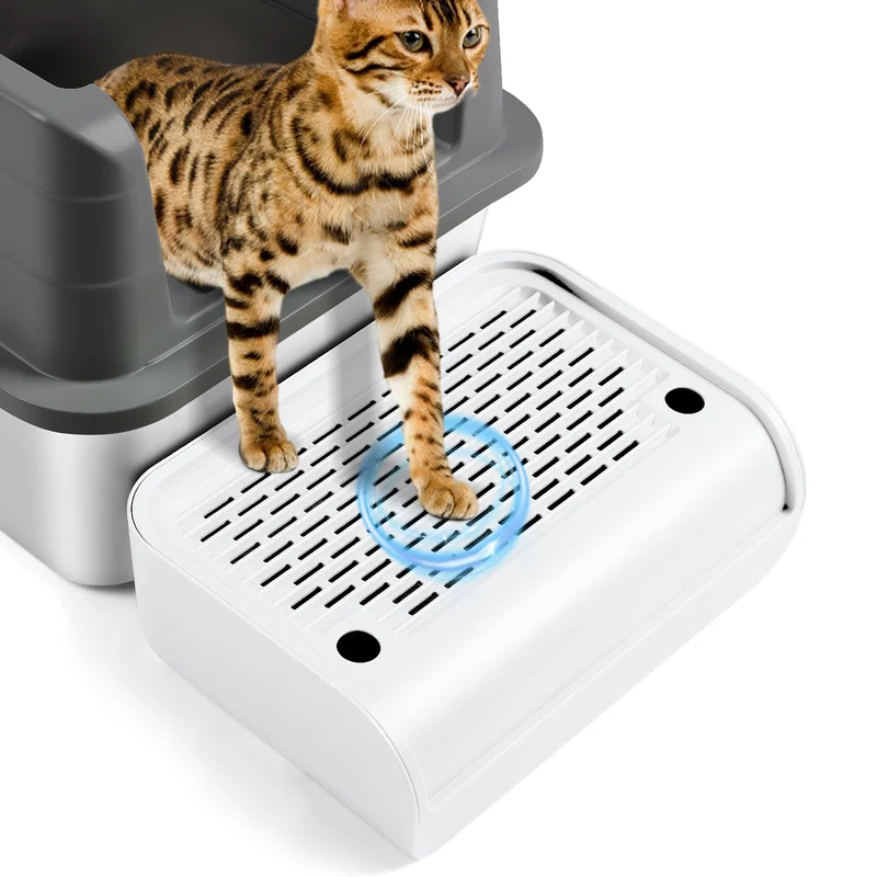 Katzentoilette, Katzenrampe/Treppe/Katzenfänger mit Filterfunktion, leicht zu reinigen, Filterpedal