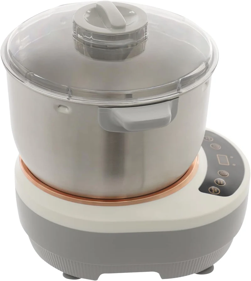 7L Vollautomatische Teigknetmaschine, Edelstahl Teigmehl Mixer mit Gärfunktion, Grosse Kapazität Aut