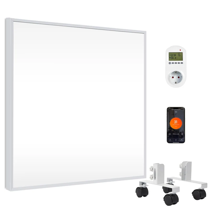 Infrarotheizung Standgerät 350W mit Smart Thermostat, Infrarot Wandheizung–Mobiler Energiesparender