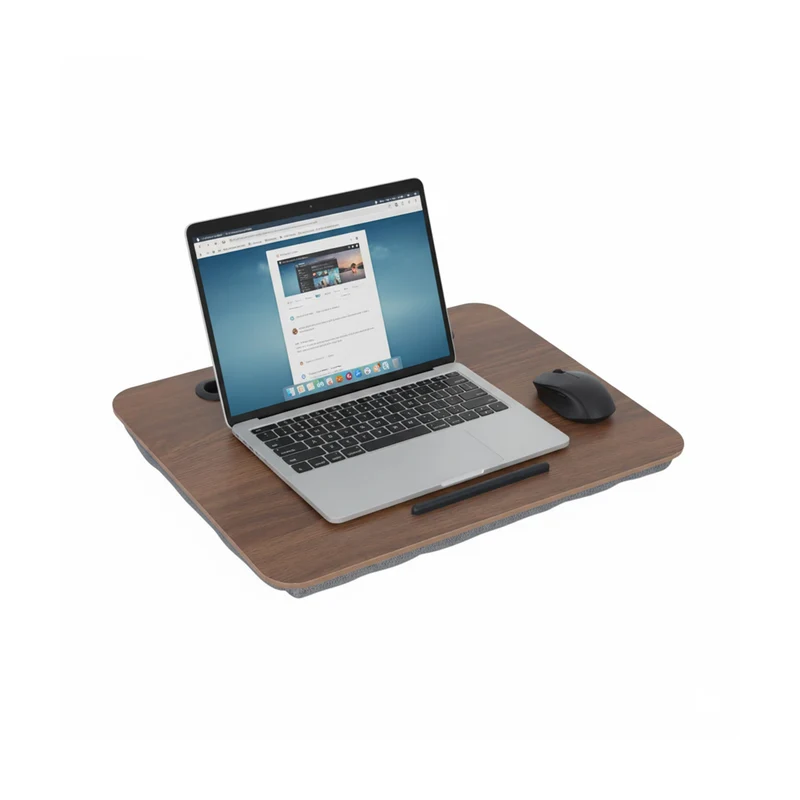 Relaxdays Laptopkissen mit Handyhalter, BxT: 42 x 32 cm, Laptopunterlage für Bett & Sofa, Laptop Kni