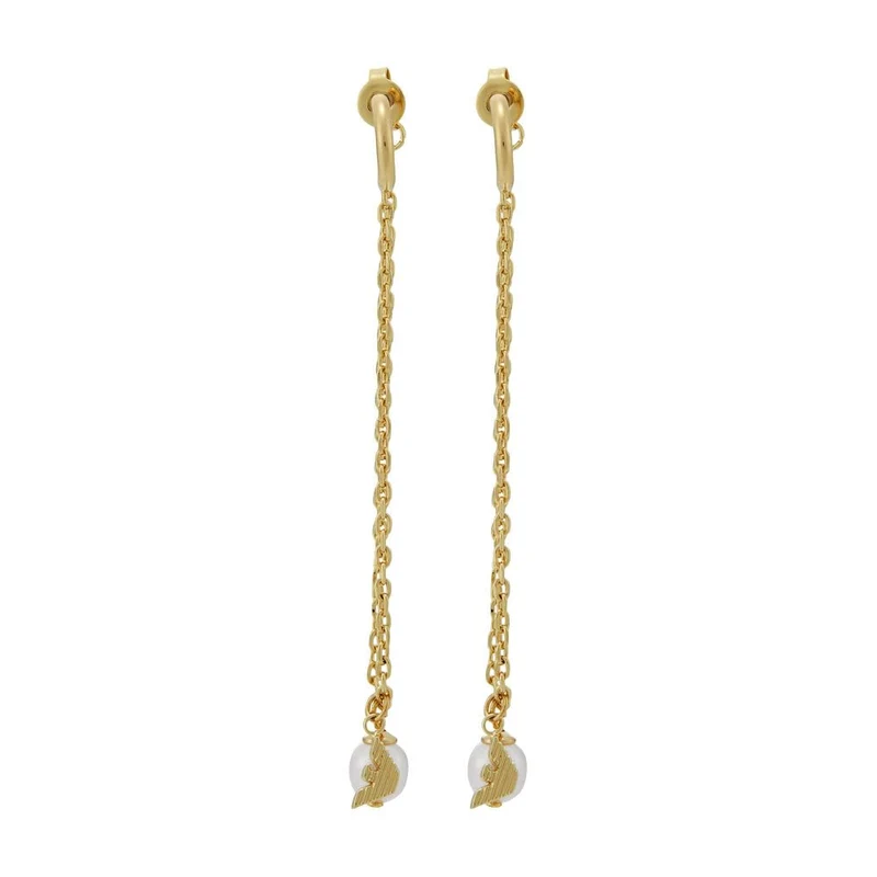Emporio Armani Damen Ohrringe mit Messingverschluss Gold-Ton, Gold-Ton
