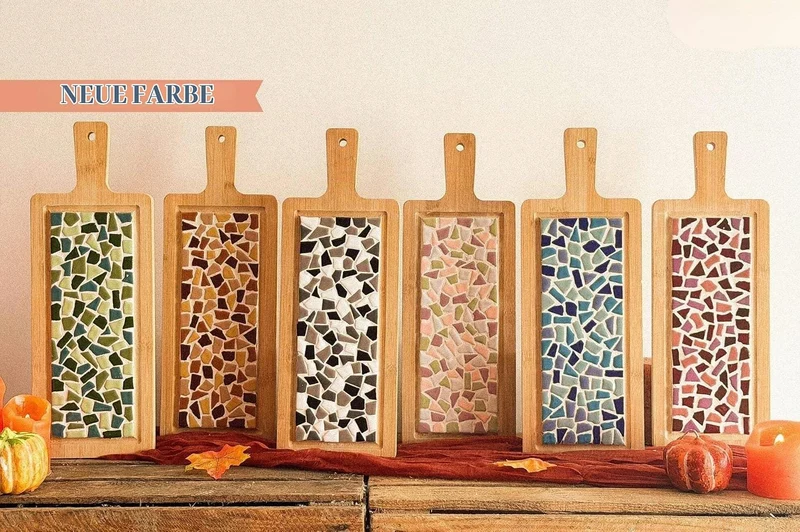 Little Creations mosaik Servierbrett Altrosa | DIY Bastelset Erwachsene | Gestalte deine eigene Serv