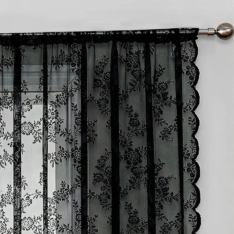 FLORALIA – Romantische Blumen Spitzen Fenster Gardine