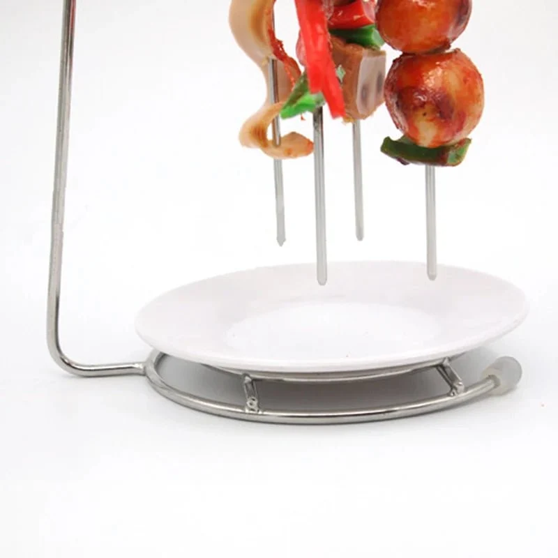 GRILLIX – Edelstahl-Grillspieß-Set mit Grillrost für müheloses Grillen