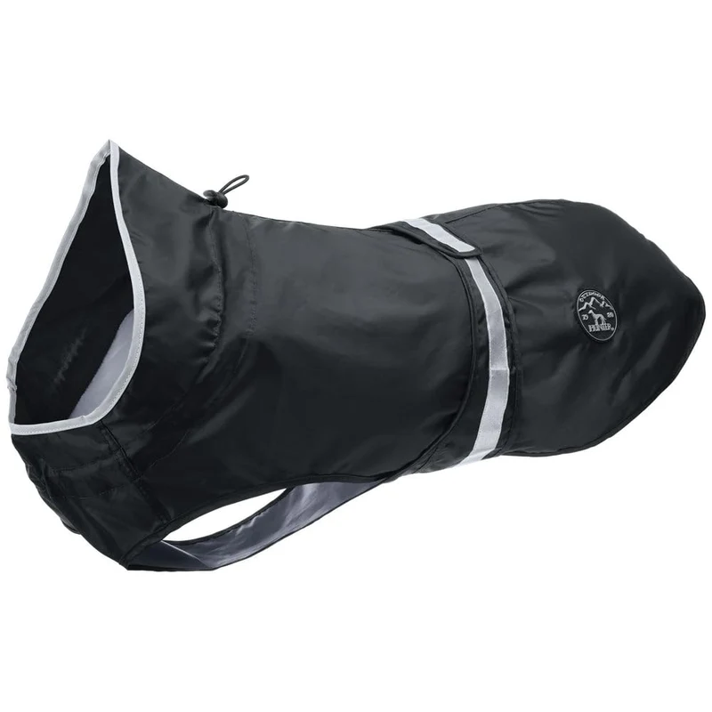 HUNTER Hunde-Regenmantel UPPSALA RAIN, Farbe: schwarz, wind- & wasserfest, anpassbarer Bauchgurt, re