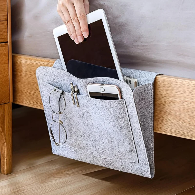 Kabel Ordner – Nachttisch-Filztasche Mit Integriertem Kabelmanagement