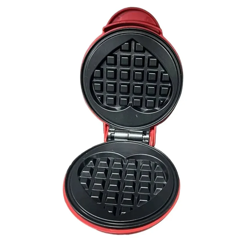Gitter Glanz – Tragbare Waffelpresse mit Antihaftbeschichtung für einfache Reinigung