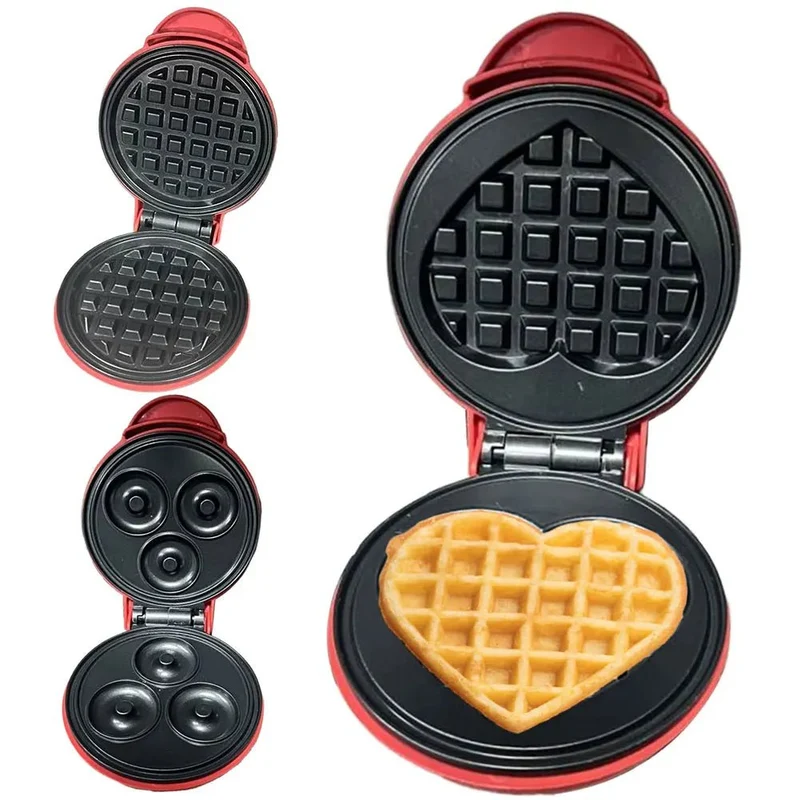 Gitter Glanz – Tragbare Waffelpresse mit Antihaftbeschichtung für einfache Reinigung