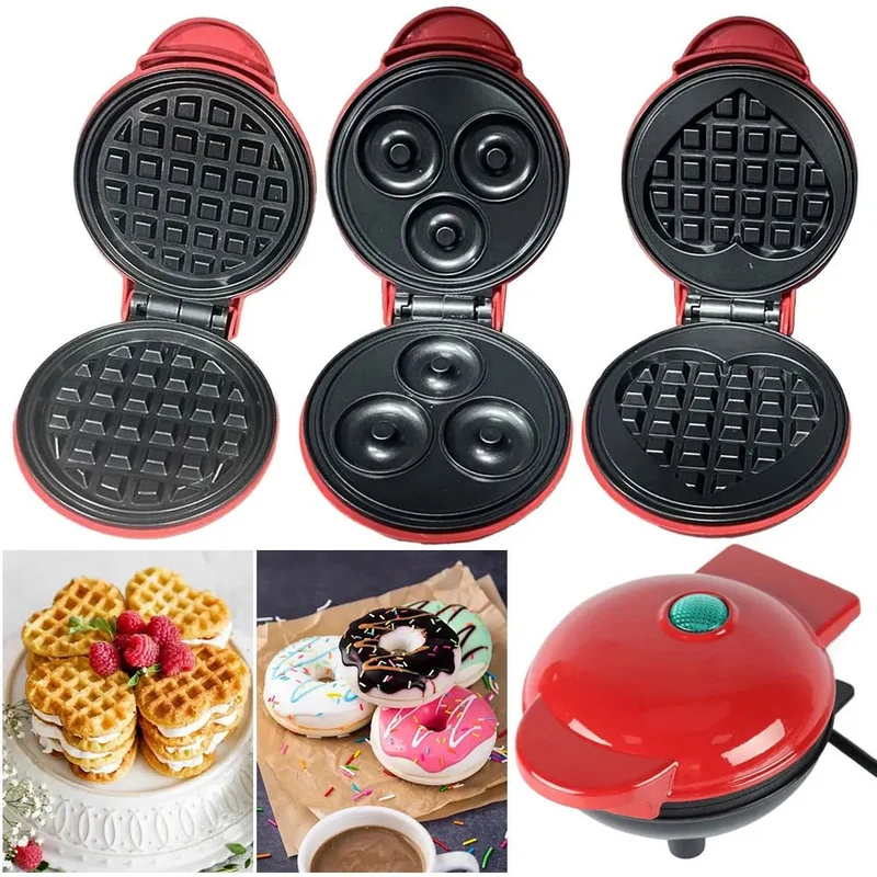 Gitter Glanz – Tragbare Waffelpresse mit Antihaftbeschichtung für einfache Reinigung