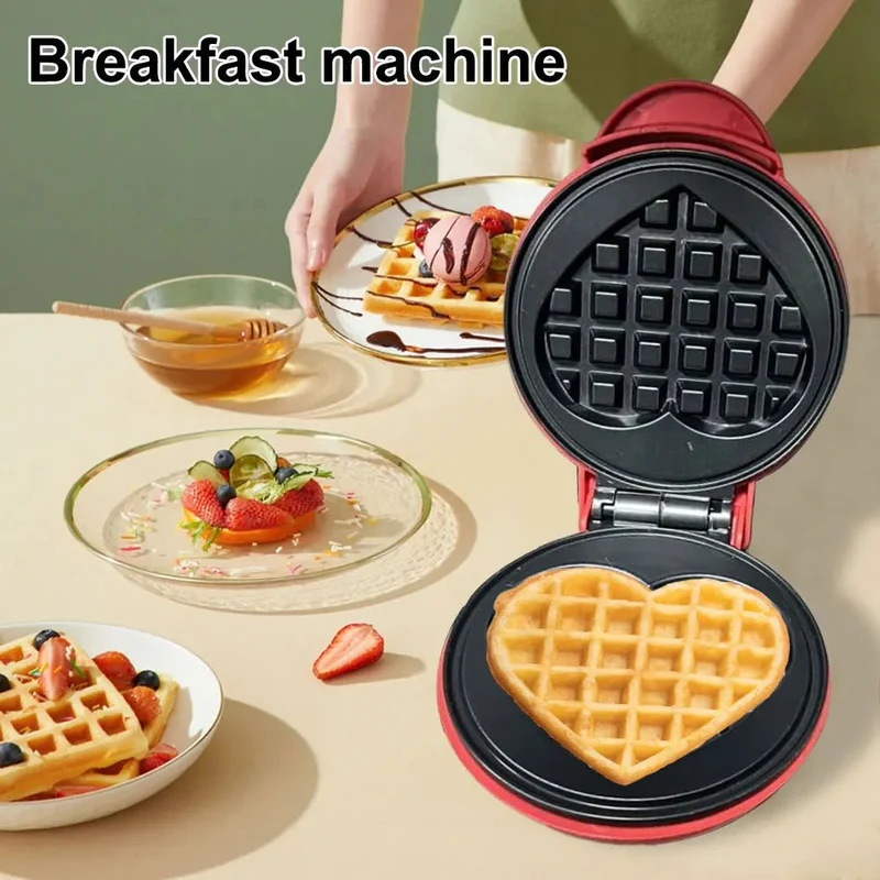 Gitter Glanz – Tragbare Waffelpresse mit Antihaftbeschichtung für einfache Reinigung