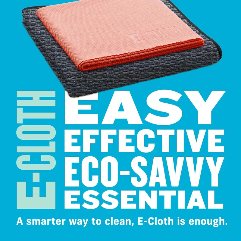 E-Cloth Granit- & Stein-Reinigungsset, Mikrofaser, Schwarz & Rot, 2 Tuchset, 1 Packung
