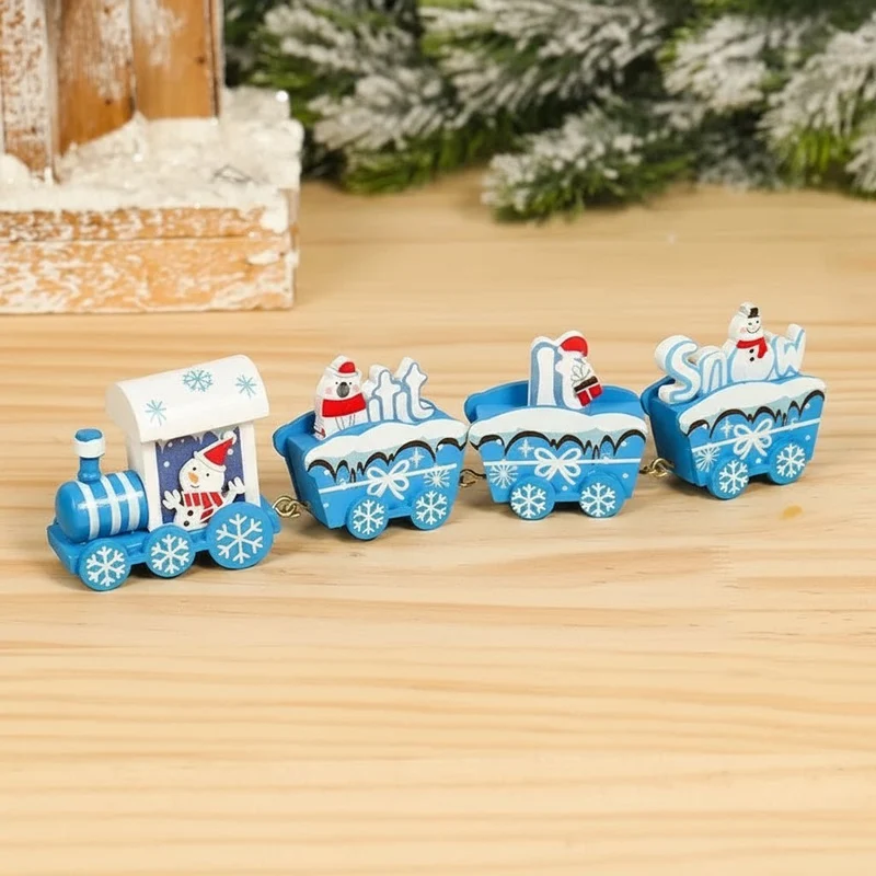 CHRISLOCO – Festliche Zug-Weihnachtsdekoration aus Holz und Kunststoff