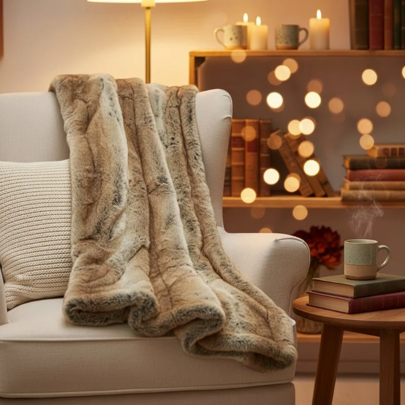 COZYLUXE – Elegante Fleece-Decke Für Gemütliche Nächte & Stilvolles Wohnen (135×200 cm)