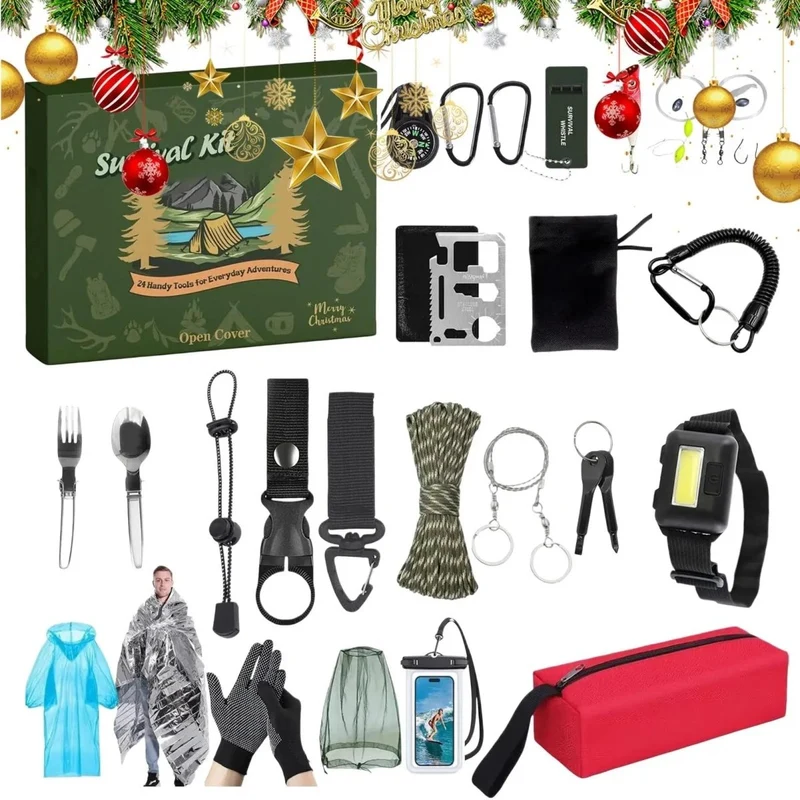 RANGERBOX 2025 – 24-tägiger Überleben-Adventskalender mit Freiluft-Ausrüstung
