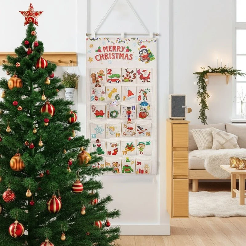MADEFORYULE – Selbstbau-Adventskalender Aus Stoff Mit 24 Taschen Für Kreative Weihnachtsfreude