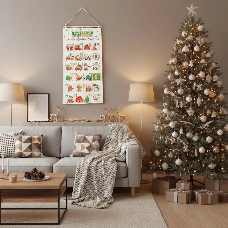 MADEFORYULE – Selbstbau-Adventskalender Aus Stoff Mit 24 Taschen Für Kreative Weihnachtsfreude