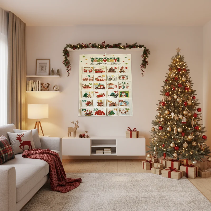 MADEFORYULE – Selbstbau-Adventskalender Aus Stoff Mit 24 Taschen Für Kreative Weihnachtsfreude