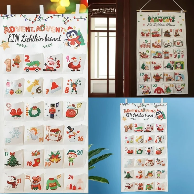 MADEFORYULE – Selbstbau-Adventskalender Aus Stoff Mit 24 Taschen Für Kreative Weihnachtsfreude