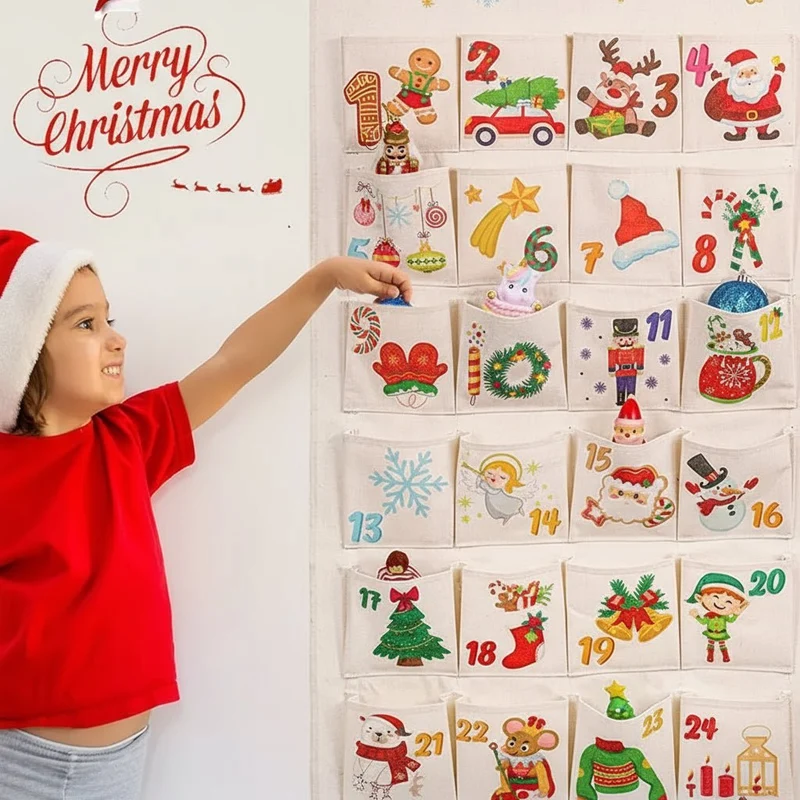MADEFORYULE – Selbstbau-Adventskalender Aus Stoff Mit 24 Taschen Für Kreative Weihnachtsfreude