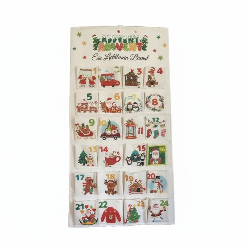 MADEFORYULE – Selbstbau-Adventskalender Aus Stoff Mit 24 Taschen Für Kreative Weihnachtsfreude