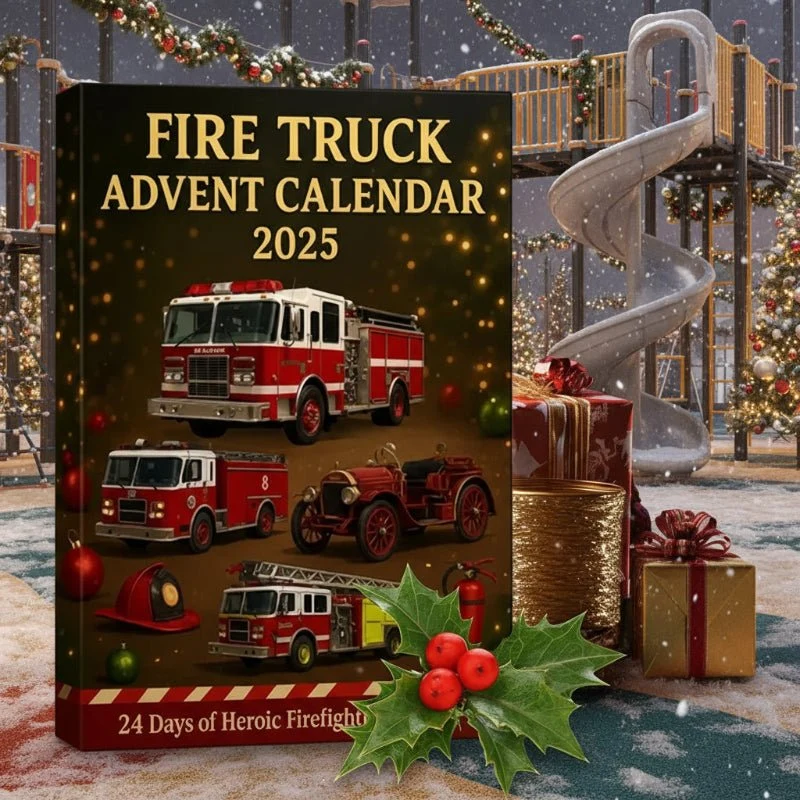 BLAZEMAS 2025 – 24-Tägiger Feuerwehr-Adventskalender Mit Farbenfrohen Anhängern Für Kinder