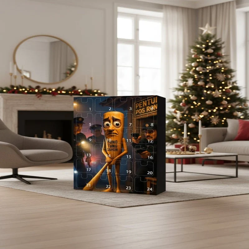 GLOWORN 2025 – 24-Teiliger Adventskalender mit Leuchtender Weihnachtsdekoration