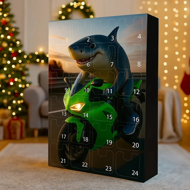 GLOWORN 2025 – 24-Teiliger Adventskalender mit Leuchtender Weihnachtsdekoration