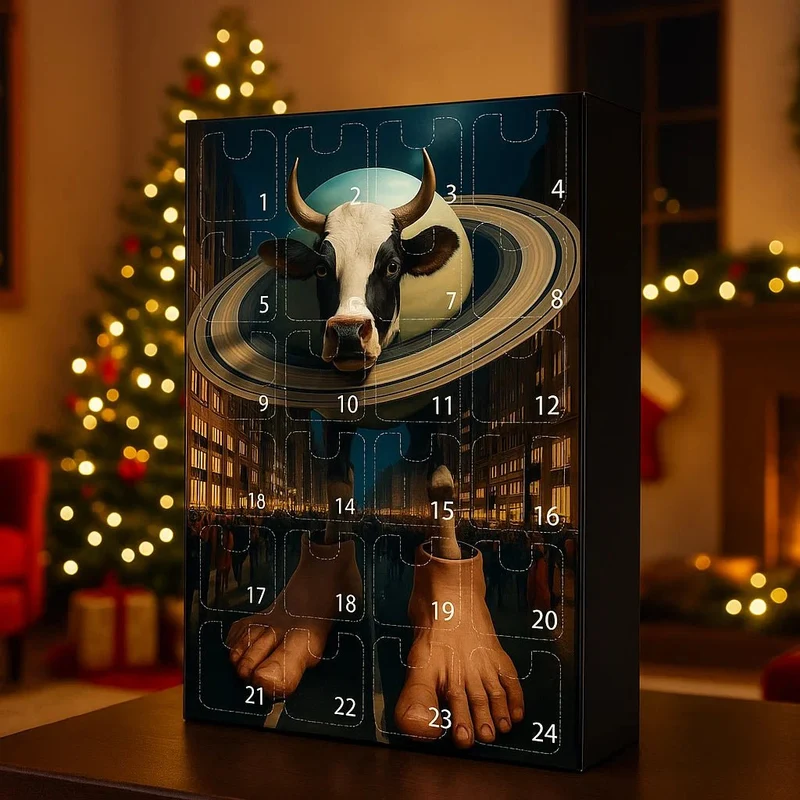 GLOWORN 2025 – 24-Teiliger Adventskalender mit Leuchtender Weihnachtsdekoration