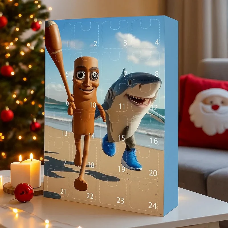 GLOWORN 2025 – 24-Teiliger Adventskalender mit Leuchtender Weihnachtsdekoration