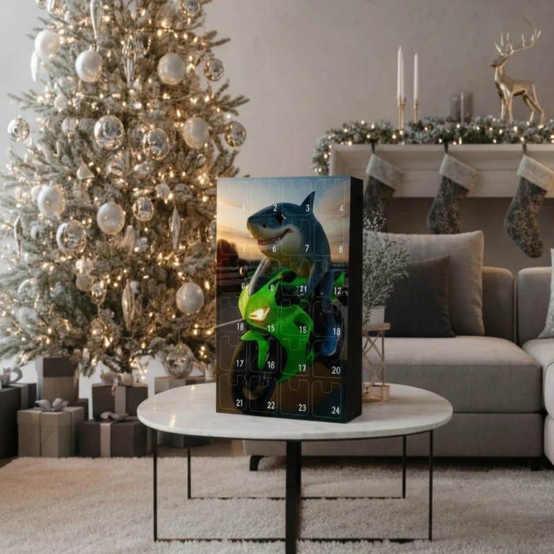 GLOWORN 2025 – 24-Teiliger Adventskalender mit Leuchtender Weihnachtsdekoration
