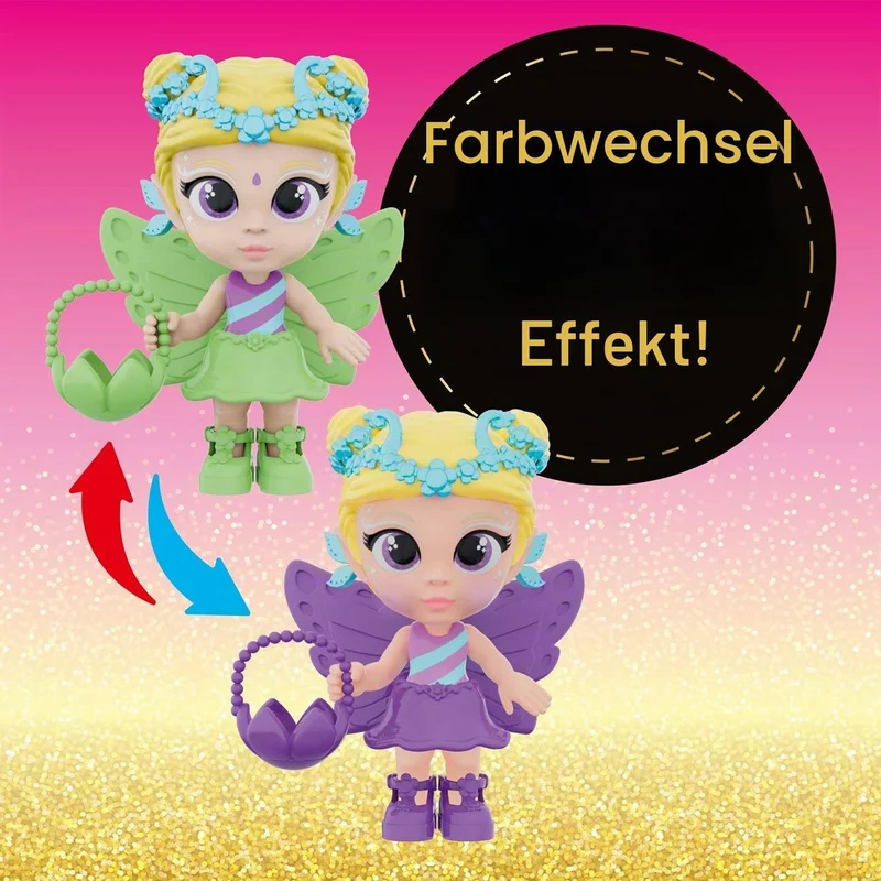 CRAZE Fairy In My Pocket Komplettes Thekendisplay | 16er Set Feen Puppen mit Flügel, 16x Feen Figure