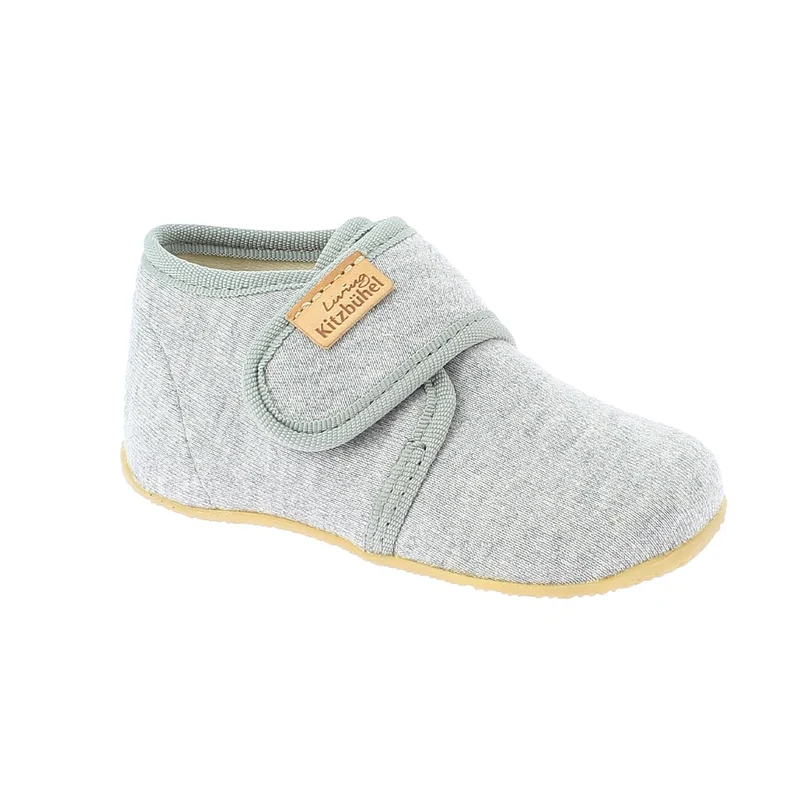 Living Kitzbühel Unisex Kinder Babyklett. Jersey Unifarben Hausschuh 30 EU Hellgrau, 30 EU Hellgrau
