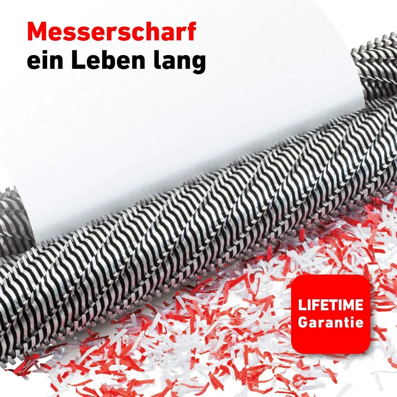 IDEAL 2503 Aktenvernichter, Sicherheitsstufe P-2, Streifenschnitt 4 mm, 20 Blatt Kapazität, 75L Abfa