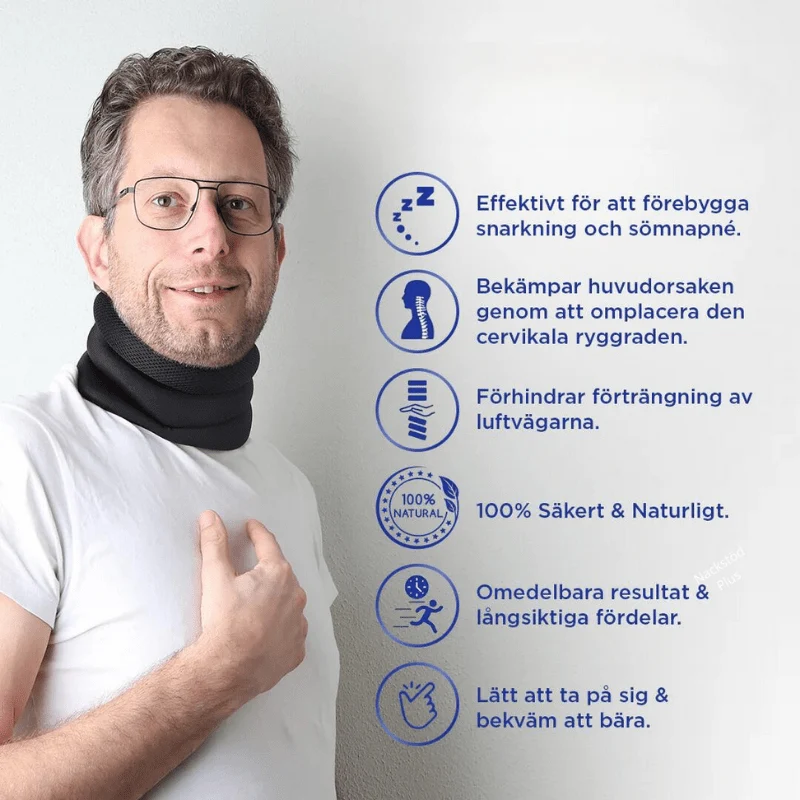 Nackenstütze Plus – Bequeme Nackenstütze zur Reduzierung von Schnarchen